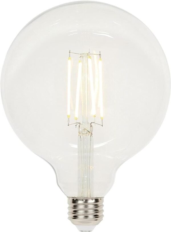 Westinghouse Lighting 5317500 6.5 Watt (60 Watt Equivalent) G40 Dimmable Clear Filament LED Light Bulb, Medium Base